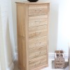 Mobel Oak 6 Drawer Tall Boy 