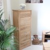 Mobel Oak 6 Drawer Tall Boy 