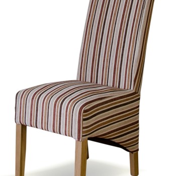 Richmond Stripe Royale Fabric Oak Chair
