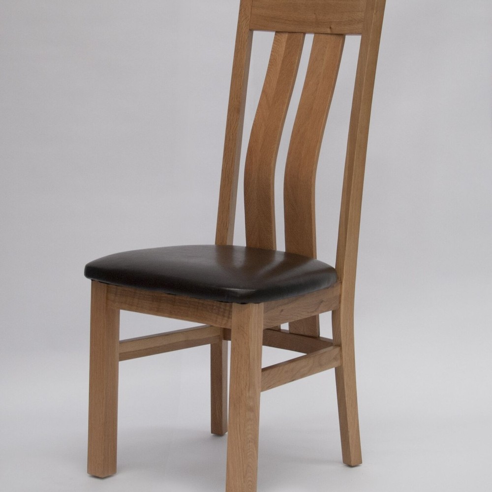 Maria Oak Leather Dining Chair