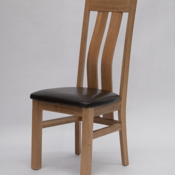 Maria Oak Leather Dining Chair