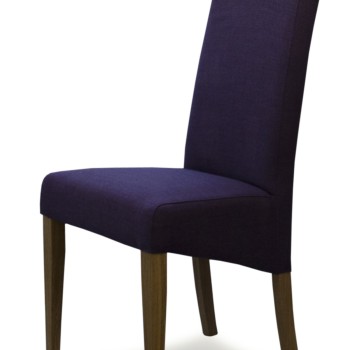 Italia Purple Fabric Oak Dining Chair