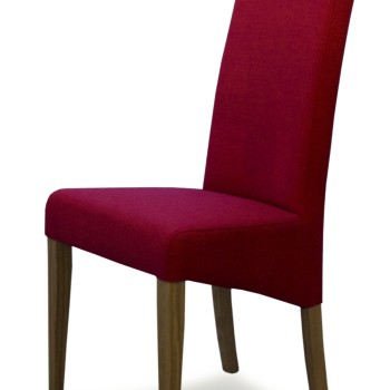 Italia Lipstick Fabric Oak Dining Chair