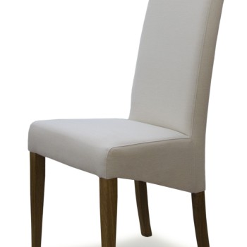 Italia Ivory Fabric Oak Dining Chair