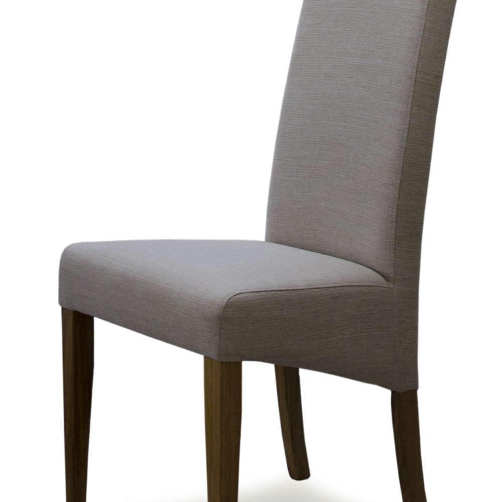 Italia Beige Fabric Oak Dining Chair