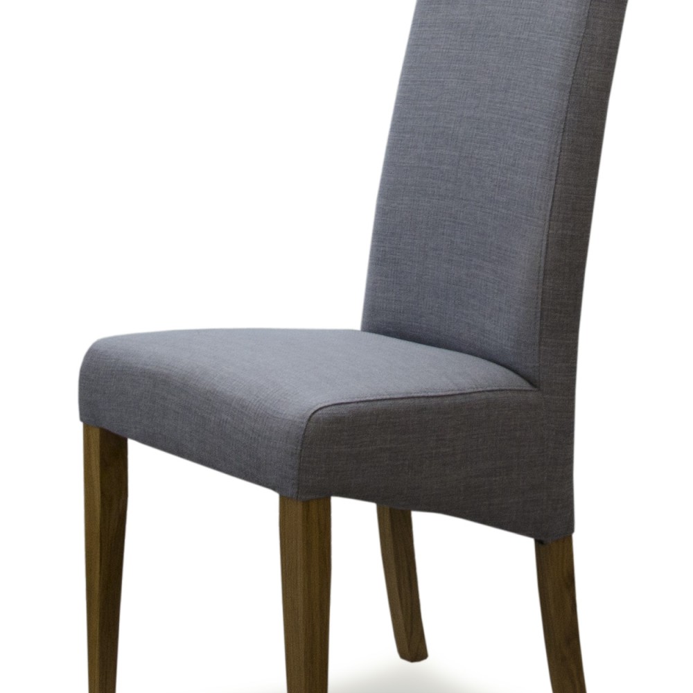 Italia Grey Fabric Oak Dining Chair
