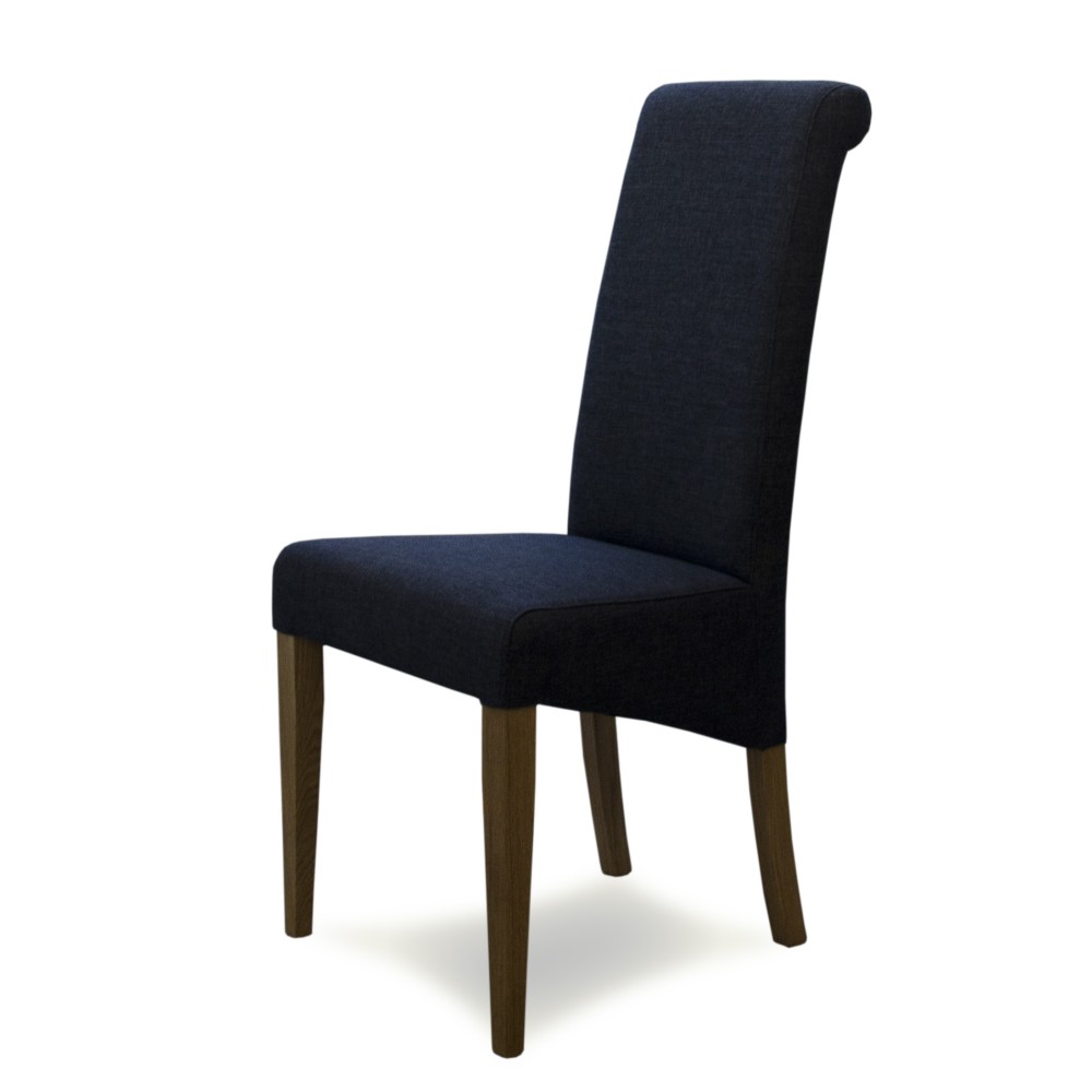 Italia Charcoal Fabric Oak Dining Chair Italia Charcoal Fabric Oak Dining Chair