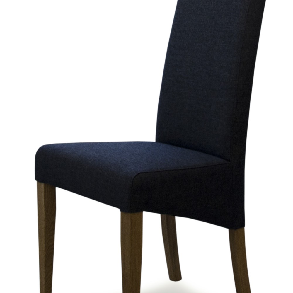 Italia Charcoal Fabric Oak Dining Chair