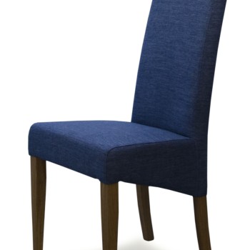 Italia Denim Fabric Oak Dining Chair