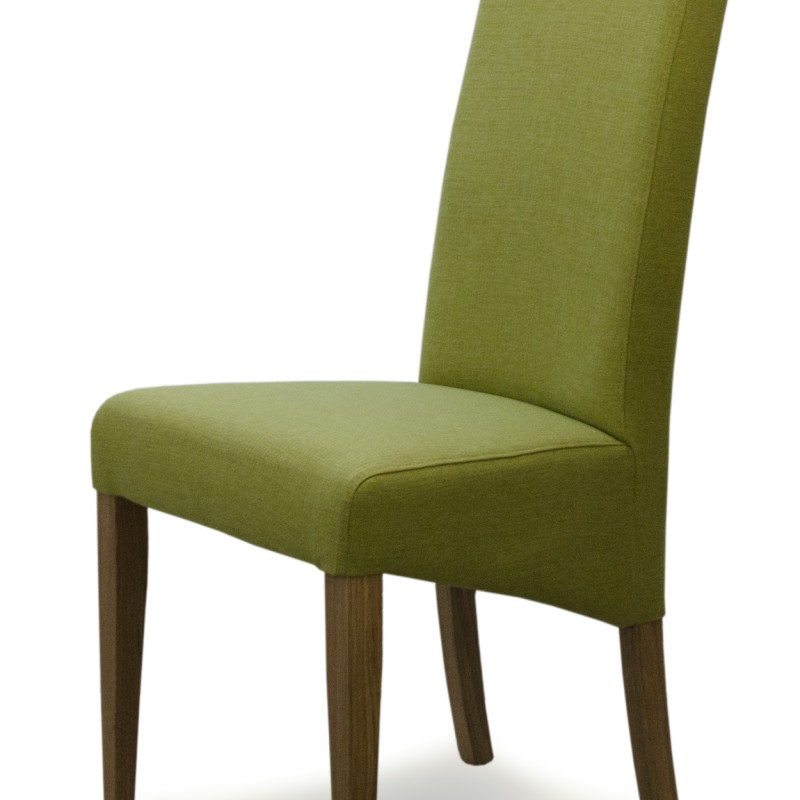 Italia Lime Fabric Oak Dining Chair