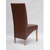 Contempo Tan Leather Oak Dining Chair