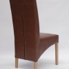 Contempo Tan Leather Oak Dining Chair