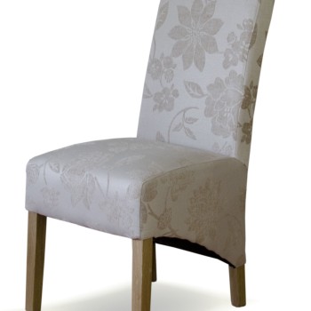 Richmond Floral Cream Fabric Oak Chair