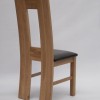 H - Back Oak Leather Dining Chair 