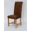 Henley Mocha Oak Leather Dining Chair