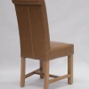 Louisa Chunky Tan Leather Oak Dining Chair