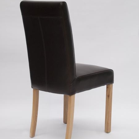 Marianna Brown Leather Oak Dining Chair