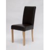 Marianna Brown Leather Oak Dining Chair