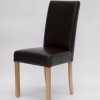 Marianna Brown Leather Oak Dining Chair