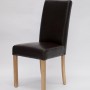 Marianna Brown Leather Oak Dining Chair