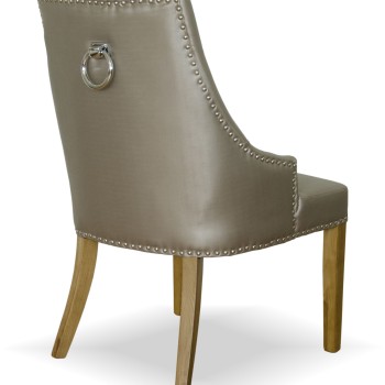 Marjukka Stone Leather Oak Chair