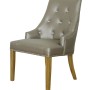 Marjukka Stone Leather Oak Chair