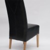 Oslo Black Leather Oak Dining Chair