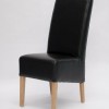 Oslo Black Leather Oak Dining Chair