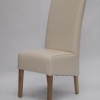 Oslo Oak Cream Leather Dining Chair