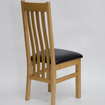 Perugia Oak Leather Dining Chair