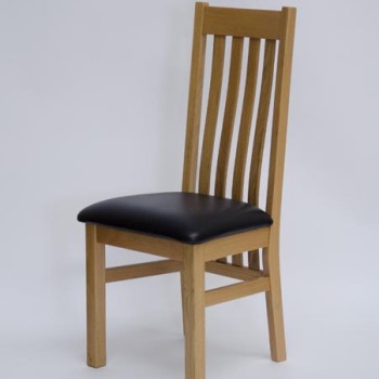 Perugia Oak Leather Dining Chair