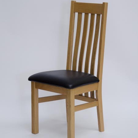Perugia Oak Leather Dining Chair