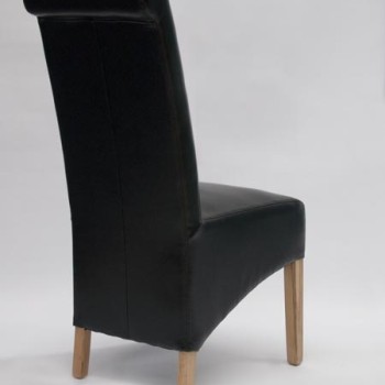 Richmond Black Leather Oak Dining Chair