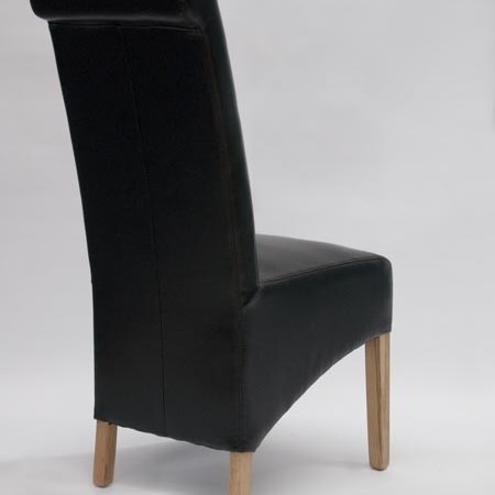 Richmond Black Leather Oak Dining Chair