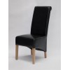 Richmond Black Leather Oak Dining Chair