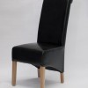 Richmond Black Leather Oak Dining Chair