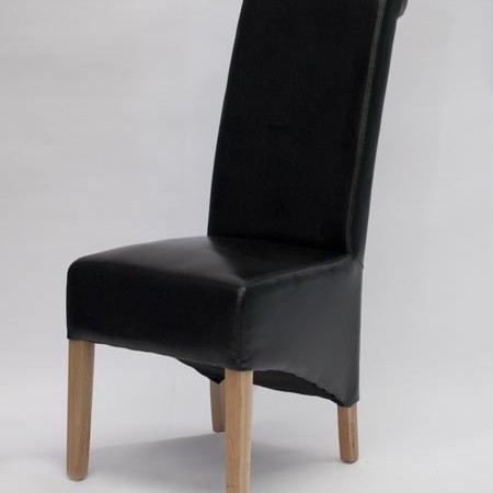 Richmond Black Leather Oak Dining Chair