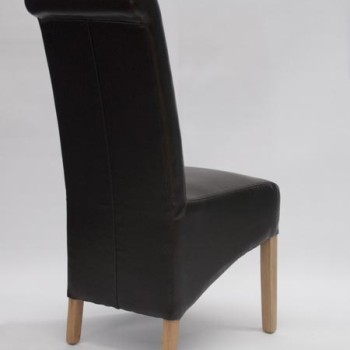 Richmond Brown Leather Oak Dining Chair