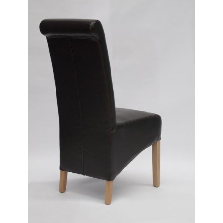 Richmond Brown Leather Oak Dining Chair