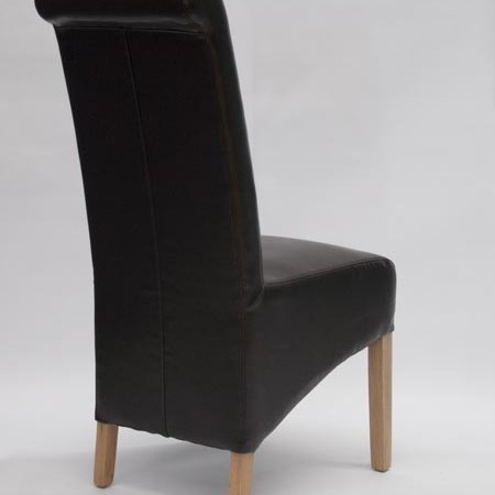 Richmond Brown Leather Oak Dining Chair