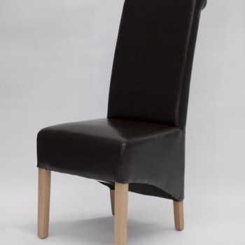 Richmond Brown Leather Oak Dining Chair