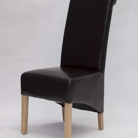Richmond Brown Leather Oak Dining Chair