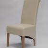 Richmond Ivory Leather Oak Dining Chair