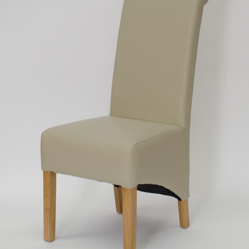 Richmond Bone Leather Oak Dining Chair