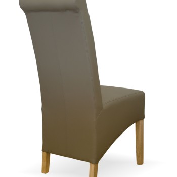 Richmond Mushroom Leather Oak Dining Chair