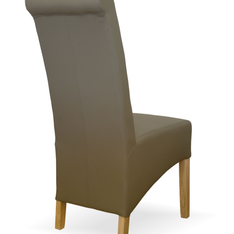 Richmond Mushroom Leather Oak Dining Chair