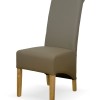 Richmond Mushroom Leather Oak Dining Chair