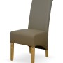 Richmond Mushroom Leather Oak Dining Chair
