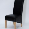 Richmond Noir Oak Leather Dining Chairs
