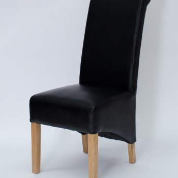 Richmond Noir Oak Leather Dining Chairs